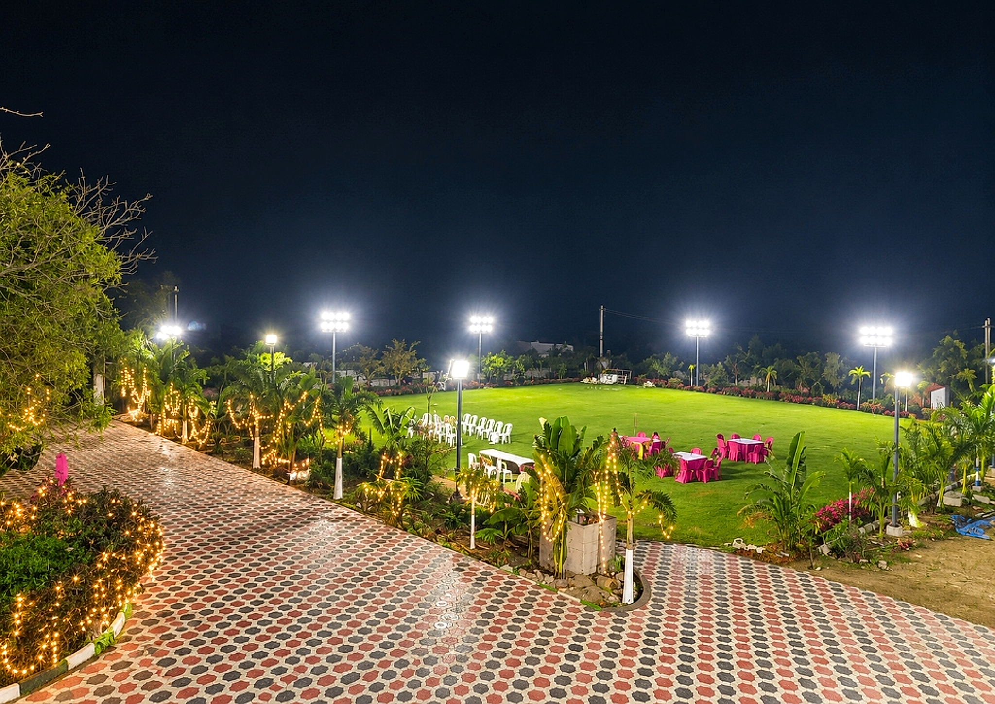 Floodlit Party Grounds & Banquet Lawn